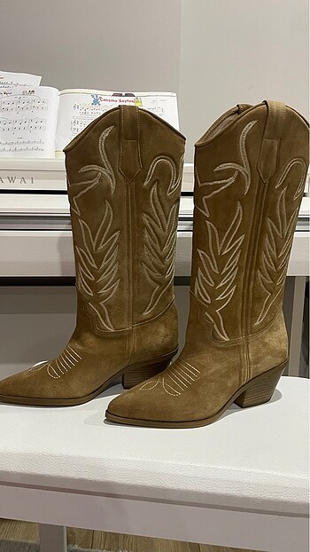 Loie New Western Camel Çizme 39
