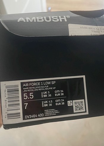 Nike Mavi Sarı AMBUSH Erkek Sneaker