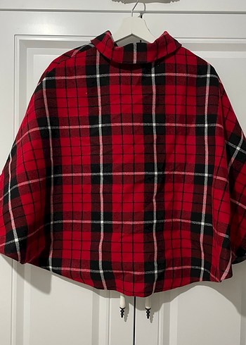 Düğmeli Nakışlı Kız Pançosu pelerin - Görsel 7