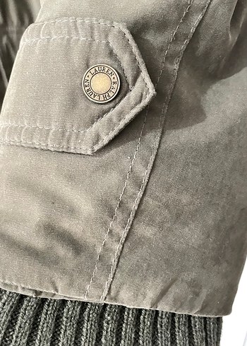 Kürk Detaylı Haki Ralph Lauren Palto - Görsel 5