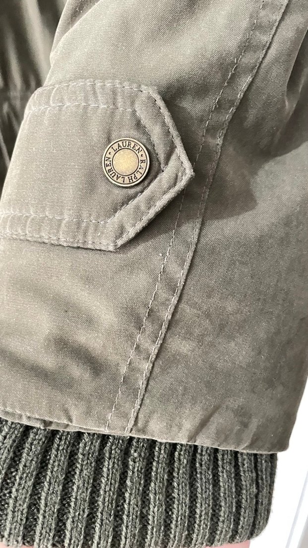 Kürk Detaylı Haki Ralph Lauren Palto - Görsel 5