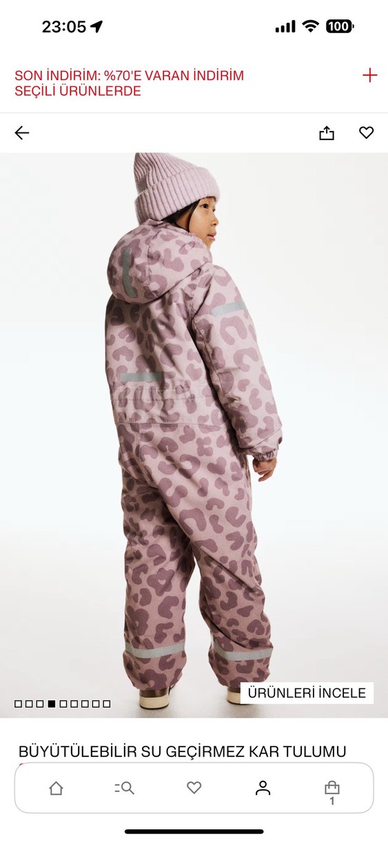 Leopar Desenli Kürklü Pembe Bebek Tulumu - Görsel 2