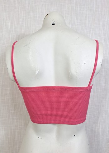 s Beden pembe Renk Pembe İnce Askılı Bralet
