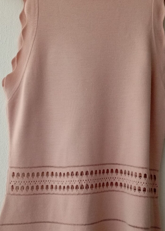 Pudra Pembesi Elbise L Beden - Görsel 3