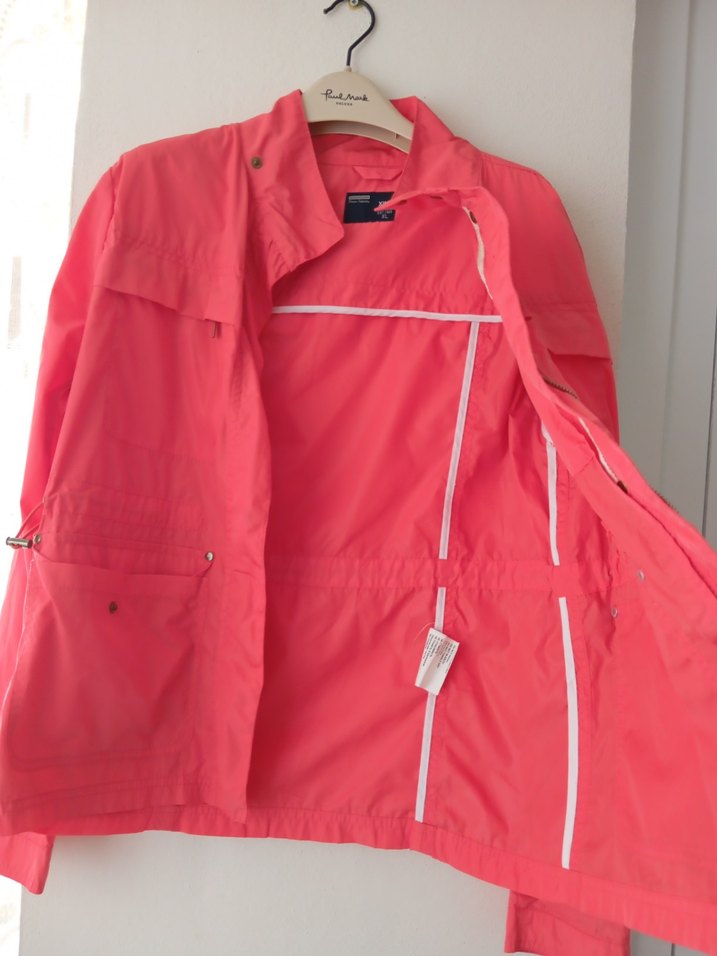 Kırmızı Midi Boylu Fermuarlı Kadın Ceket - Görsel 4