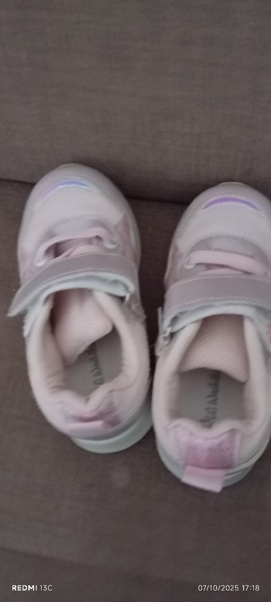 Kız Çocuk Pembe Cırtcırtlı Spor Ayakkabı - Görsel 5