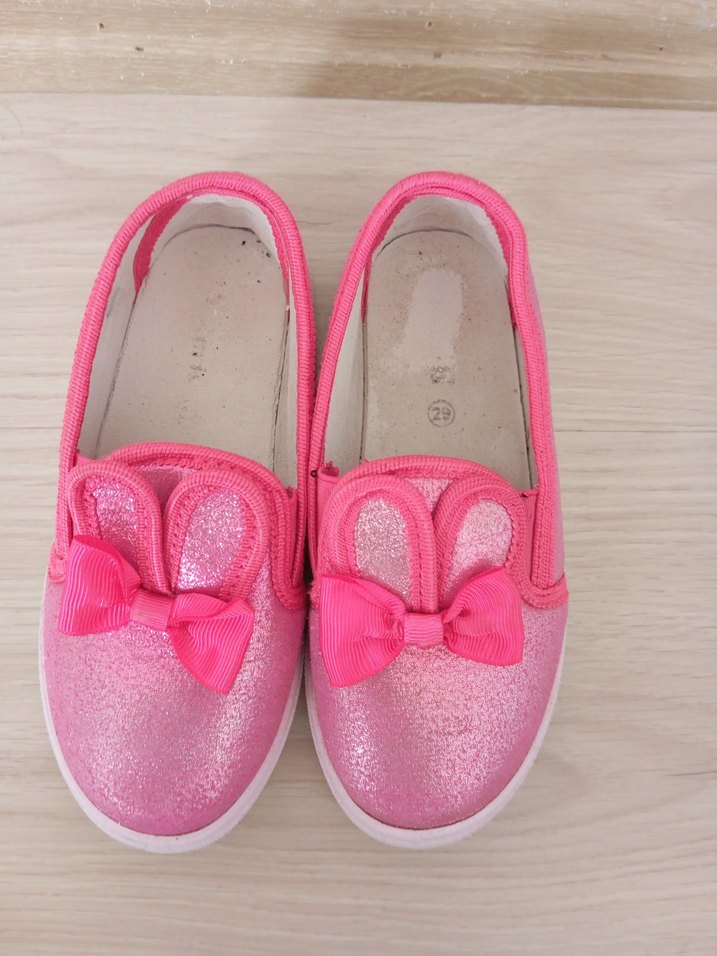 Fiyonklu Pembe Kız Çocuk Spor Ayakkabı - Görsel 2