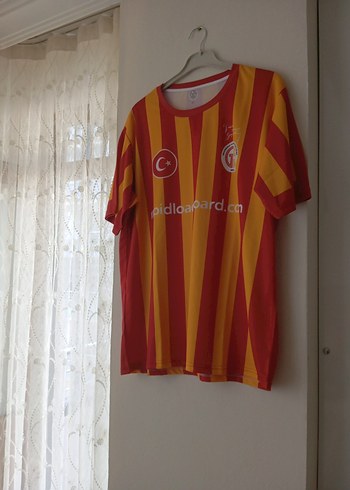 xl Beden turuncu Renk Turuncu Çizgili Erkek Spor Tişörtü