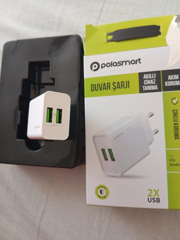 Polosmart Beyaz 2 USB Duvar Şarjı - Görsel 4