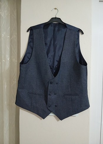 Düğmeli Lacivert Erkek Yelek - Görsel 3