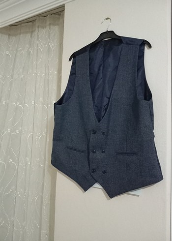 Düğmeli Lacivert Erkek Yelek - Görsel 2