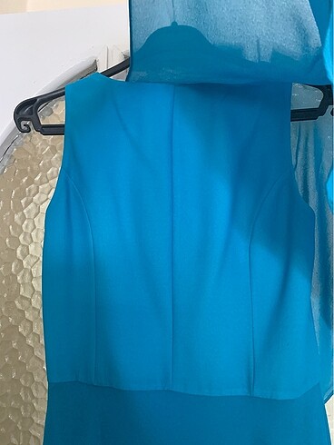 roman marka 36 beden turkuaz kısa elbise - Görsel 7