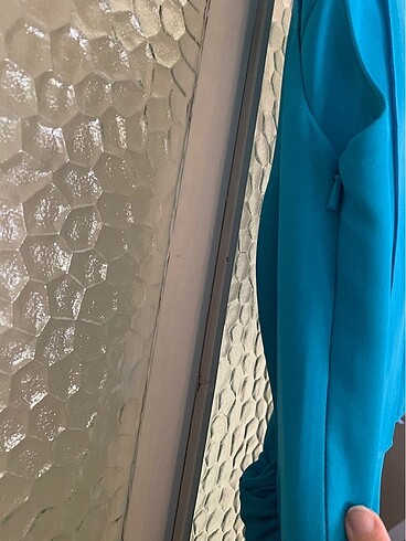 roman marka 36 beden turkuaz kısa elbise - Görsel 8