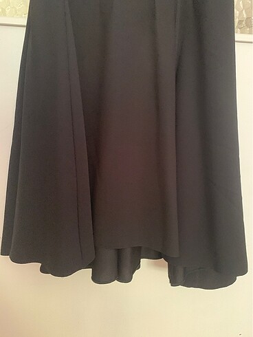 adL adil ışık volanlı midi siyah elbise s beden - Görsel 2