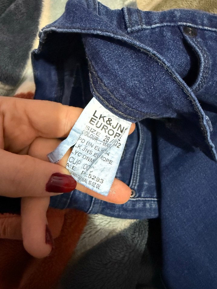 Renkli Bağcıklı Mavi Kadın Denim Pantolon - Görsel 3