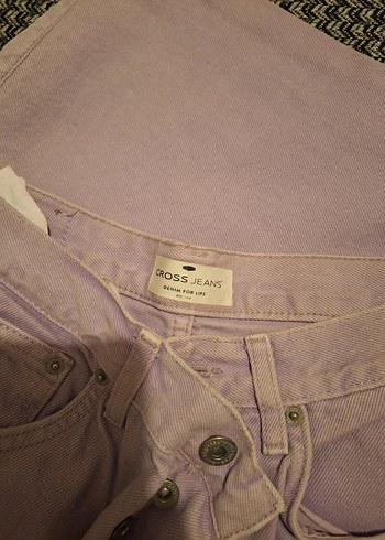 26 Beden Mor Midi Denim Kadın Pantolon
