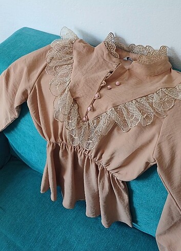 xl Beden camel Renk Dantelligomlek