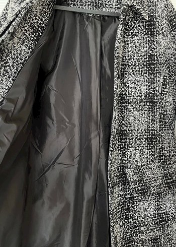 Siyah Gri Ekose Desenli Kaban - Görsel 4