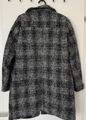 Siyah Gri Ekose Desenli Kaban - Görsel 5