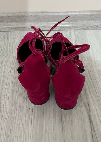 Bordo Süet Stiletto Topuklu Kadın Ayakkabı - Görsel 3