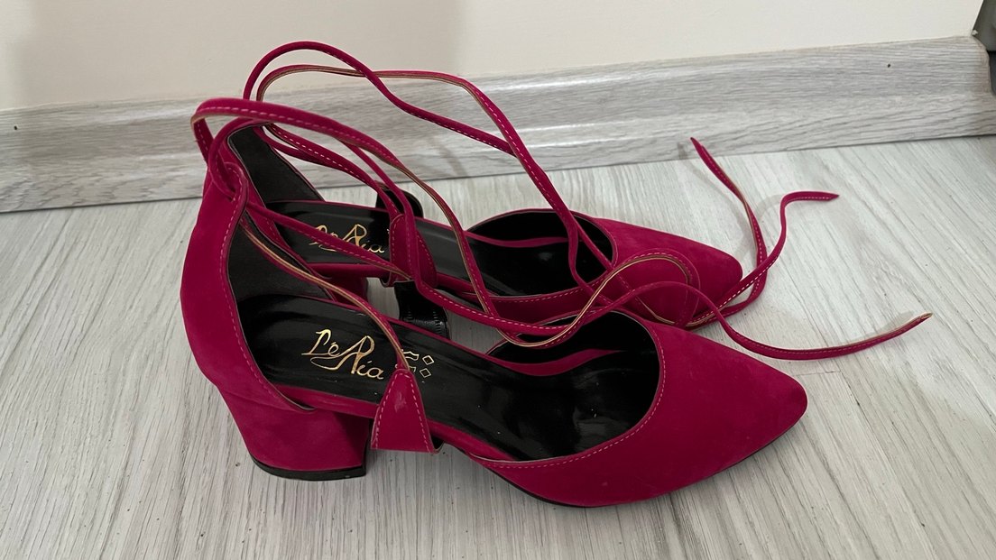 Bordo Süet Stiletto Topuklu Kadın Ayakkabı - Görsel 2