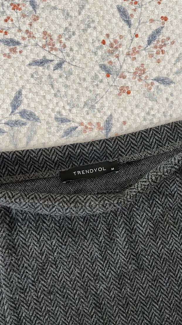 Gri Piliseli Midi Mini Etek - Görsel 2