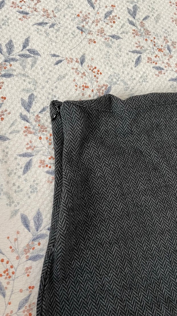 Gri Piliseli Midi Mini Etek - Görsel 3