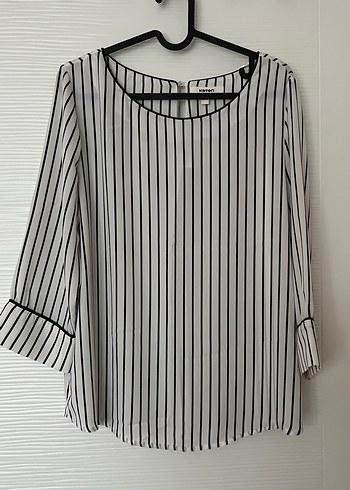 Uzun Kollu Çizgili Pamuklu Kadın Gömlek - Görsel 2