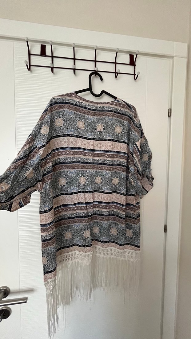 Bohem Tarz Uzun Püsküllü Kimono - Görsel 4