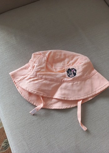 Düğmeli Nakışlı Pembe Çocuk Şapkası - Görsel 2