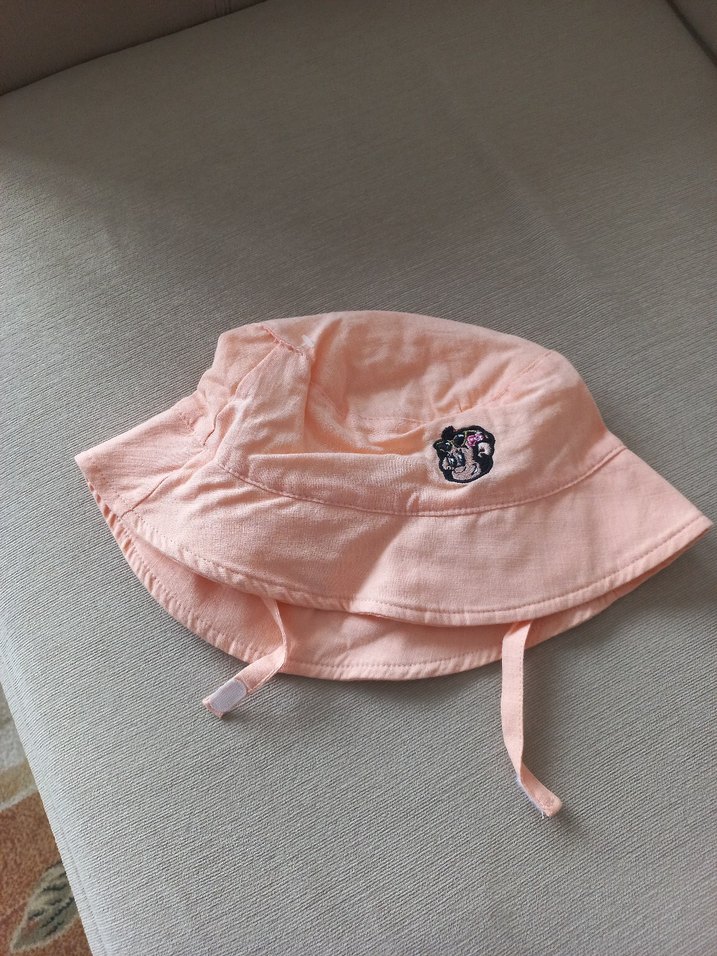 Düğmeli Nakışlı Pembe Çocuk Şapkası - Görsel 2