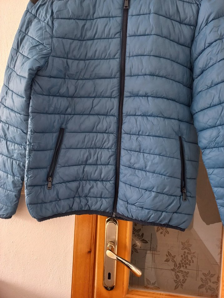 Mavi Fermuarlı Erkek mont - Görsel 3