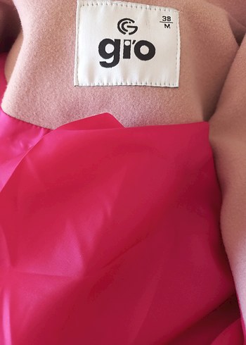 Pembe Uzun Kadın Kaban Düğmeli - Görsel 5