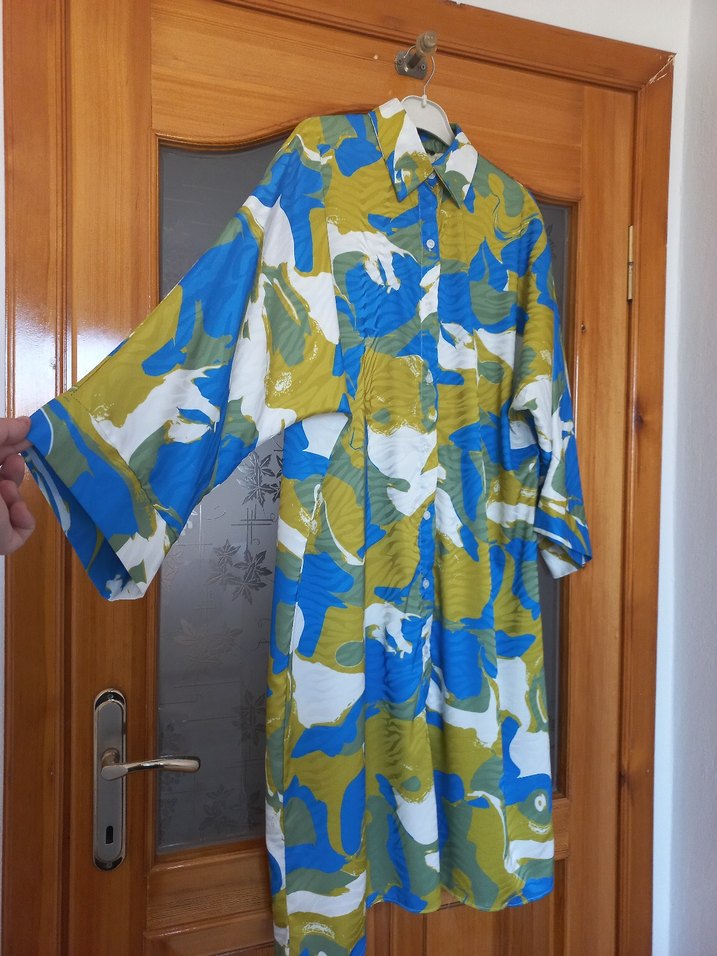 Uzun Bağlama Desenli Kadın kimono - Görsel 3