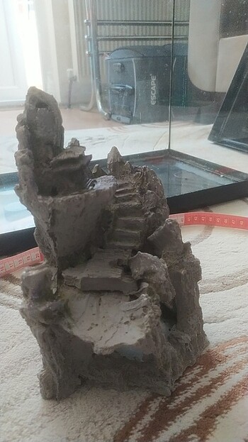 Akvaryum balık evi+ yapay çiçek 