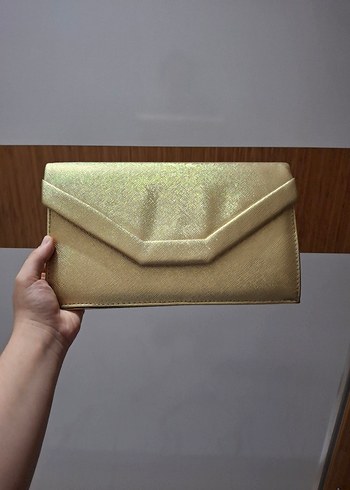 Zara Bej Parlak Deri Kadın Portföy Çanta