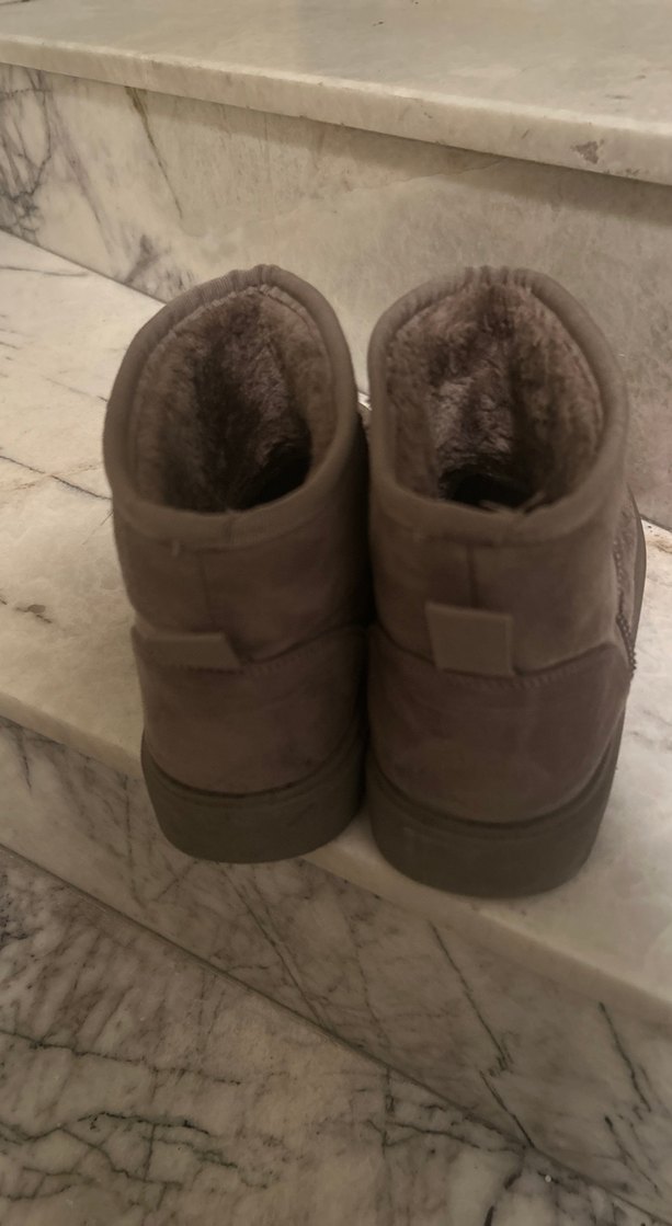 Kürklü Vizon Süet Kadın Bot - Görsel 2