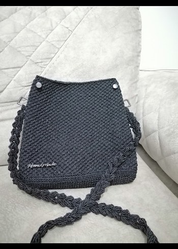 Siyah Örgü Küçük çantalar