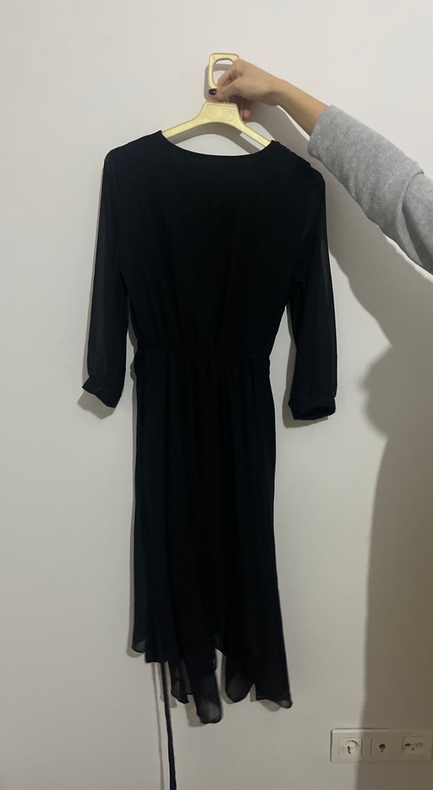 Uzun Siyah Gotik Kadın Sabahlık - Görsel 2