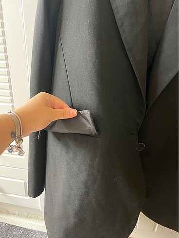 Siyah Blazer ceket - Görsel 3