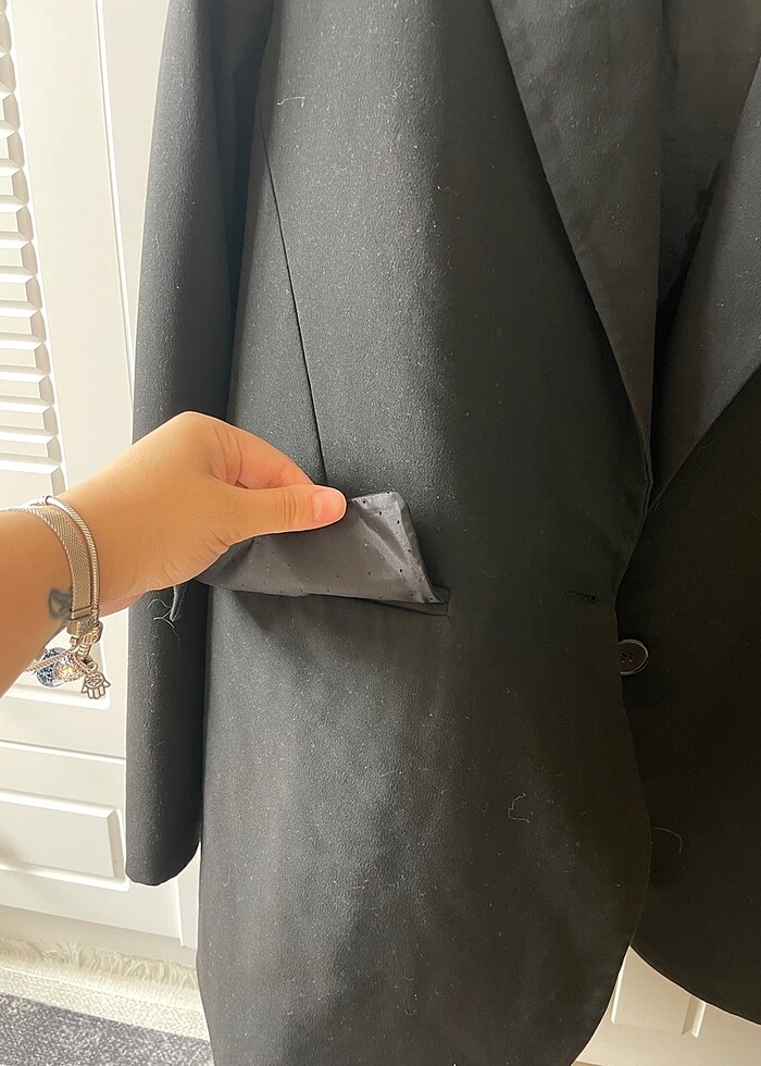 Siyah Blazer ceket - Görsel 3