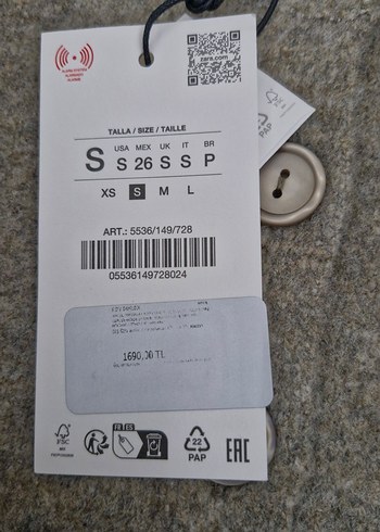 renk foto da goruldugu gibi Zara bayan kaşe Kazak S Beden - Görsel 3