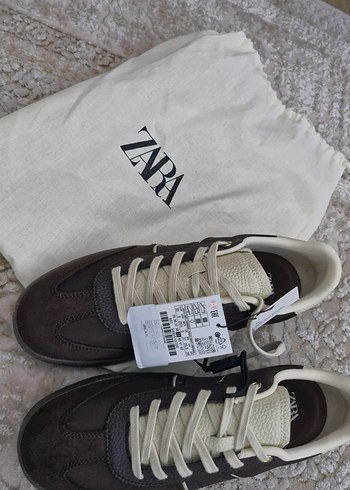 ZARA Kahverengi Gri bayan Spor Ayakkabı - Görsel 3