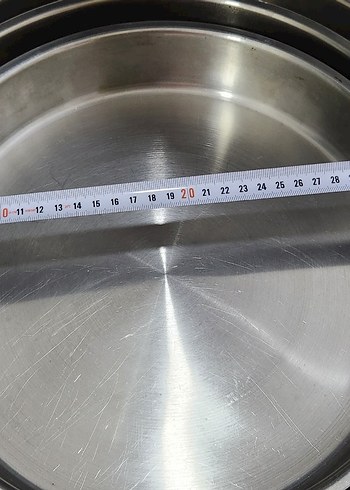 Gri Paslanmaz Çelik Yuvarlak Tepsiler Seti - Görsel 2