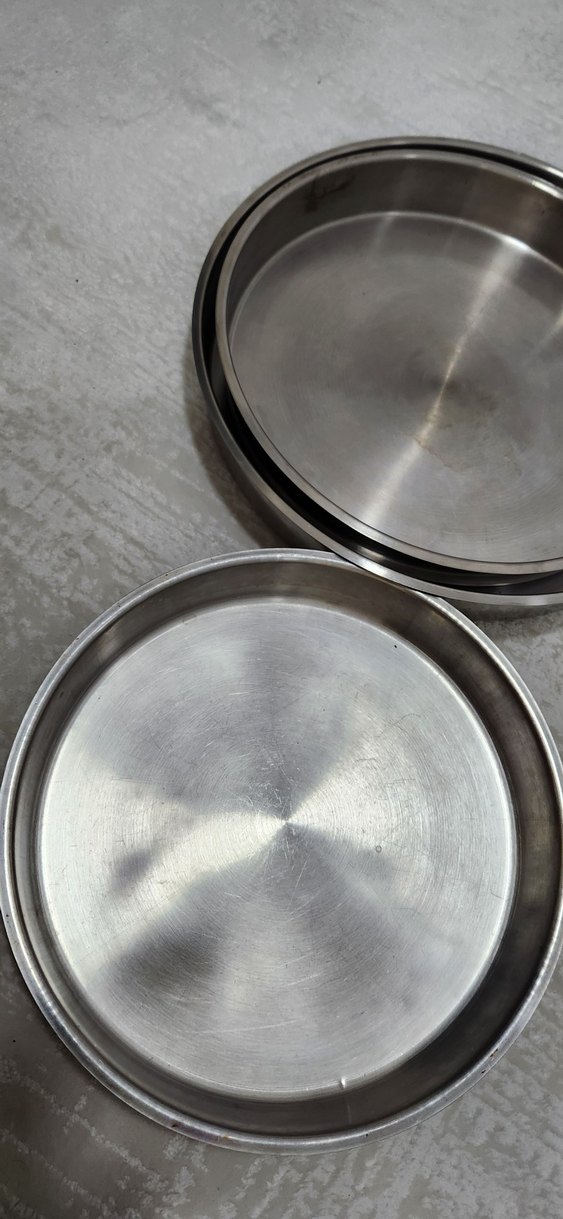 Gri Paslanmaz Çelik Yuvarlak Tepsiler Seti - Görsel 5