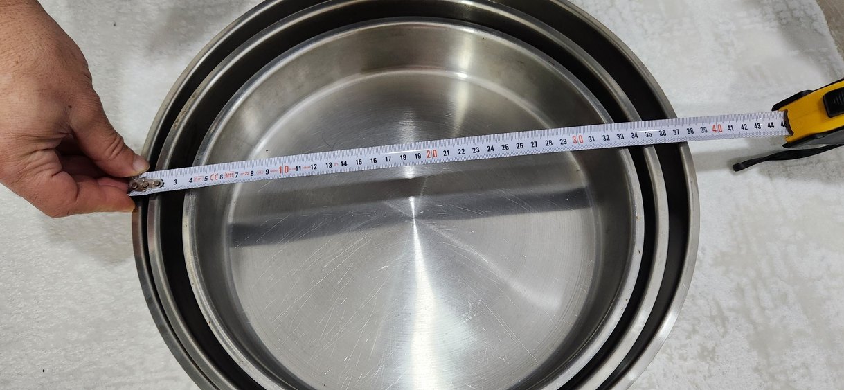 Gri Paslanmaz Çelik Yuvarlak Tepsiler Seti - Görsel 2