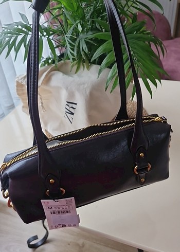 Kahverengi Deri Kadın Çanta Tokalı zara marka  orjinal - Görsel 7