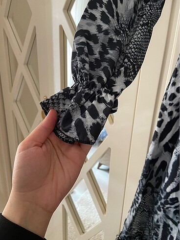 40 Beden çeşitli Renk Leopar elbise