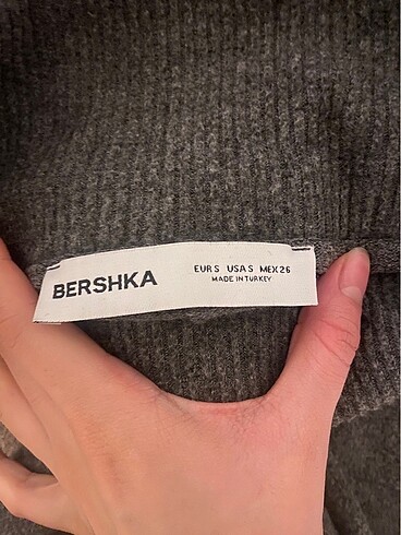 s Beden gri Renk bershka ispanyol paça pantolon
