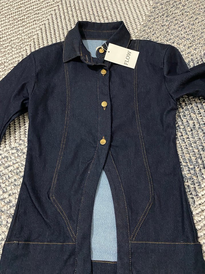 Düğmeli Koyu Mavi takım - Görsel 3